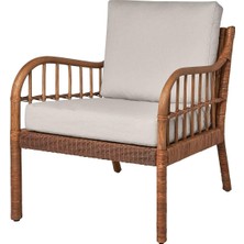 Rattan Berjer Koltuk, 60X60 Cm, Beyaz, Ergonomik Tasarım