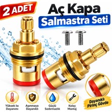 DESIPHON2 Adet Aç Kapa Musluk Salmastrası Pirinç Gövde Sızdırmaz Conta Standart Yerli Musluk Uyumlu