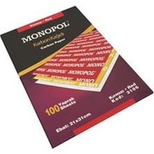 Mbb E-Ticaret Monopol 3106 Karbon Kağıdı A4 Kırmızı *40