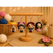 Morey Amigurumi Örgü Anahtarlık - El Emeği Çanta Aksesuarı ve Hediyelik Figür Iblis Kesen Karakterleri