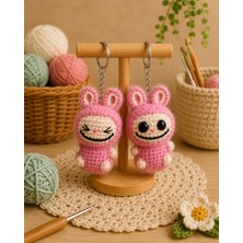 Morey Amigurumi Örgü Anahtarlık - El Emeği Çanta Aksesuarı ve Hediyelik Labubu