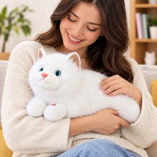 Berattoys 45 cm Sesli Peluş Kedi  Miyavlayan Oyuncak Kedi Uyku Arkadaşı Peluş Oyuncak Hediyelik Peluş