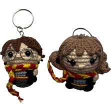 Morey Amigurumi Örgü Anahtarlık – Harry Potter & Hermione Granger Figür Seti