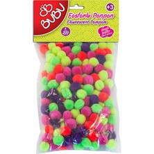 Mbb E-Ticaret Bu-Bu HS0001 Fosforlu Ponpon 1cm 200 Lü-(***1 Adet***)