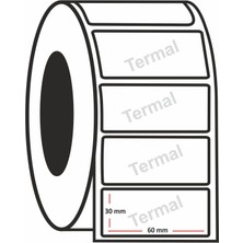 Mbb E-Ticaret Termal Etiket 30X60 mm 1000 Lik Rulo