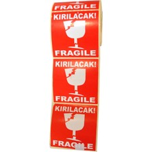 Mbb E-Ticaret Kuşe 100X150 Dikkat Kırılır Baskılı Etiket 250 Li