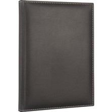 Mbb E-Ticaret 2K 5033 Siyah Deri Defter Günlük Journal Ajanda Tarihsiz Çizgili 160 Yaprak Diplomat Vegan 20X28 cm