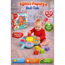 SAYICI Kids Papatya Bul-Tak + Bultak LEGO + Eğitici Oyuncak + Motor Beceri + 0-3 Yaş Oyuncak