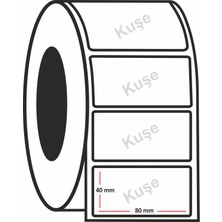 Mbb E-Ticaret Kuşe Etiket 40X80 mm 1000 Lik Rulo