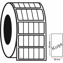 Mbb E-Ticaret Kuşe Etiket 40X20 mm 5000 Lik Rulo