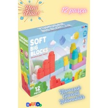Deyido Yumuşak Soft Big Blok Le Go Seti Büyük Yumuşak Bloklar Eğitici Eğlenceli Bebek Oyuncakları 12 Parça