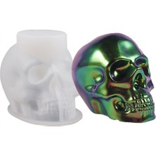Depposite Epoksi Reçine Silikon Kalıp Taş Tozu Kuru Kafa Mum Kalıbı 7.2x7.5x6 cm