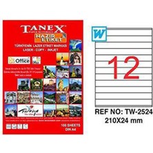 Mbb E-Ticaret Tanex 210X24 Laser Etiket TW-2524