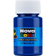 Mbb E-Ticaret Nova Color Akrilik Boya Mavi  Şişe NC-171