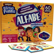 Play Wood Ahşap Eğitici Puzzle | Alfabe 60 Parça | 3 Yaş ve Üzeri