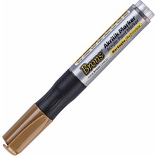 Mbb E-Ticaret Brons Akrilik Marker Kalem Kahverengi BR-4016-(***6 Adet***)