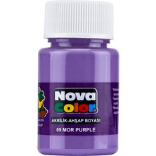 Mbb E-Ticaret Nova Color Akrilik Boya Mor Şişe NC-177