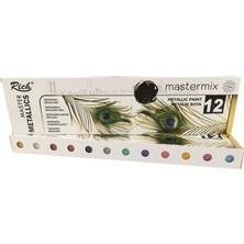 Mbb E-Ticaret Rıch 12 Renk Metalik Akrilik Boya Mastermıx 60 cc 14296