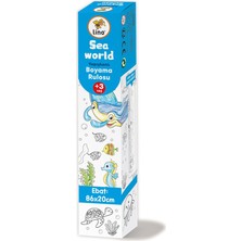 Mbb E-Ticaret Lıno LS-100 Yapışkanlı Boyama Rulosu Sea World 86X20 cm