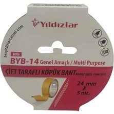 Mbb E-Ticaret Yıldızlar 24X5 Çift Taraflı Köpük Bant Byb-14