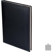 Mbb E-Ticaret 2k 5036 Siyah deri Defter Günlük Journal Ajanda Tarihsiz Kareli 160 Yaprak Diplomat Vegan 20X28 cm