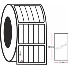 Mbb E-Ticaret Termal Etiket 40X20 mm 5000 Lik Rulo