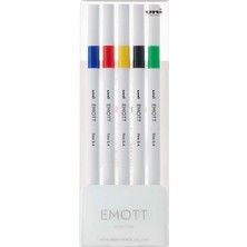 Mbb E-Ticaret Uni-Ball Emott 0.4 Fıne Akrilik Uçlu Kalem 5 Li Set Pem-Sy/5c No:1