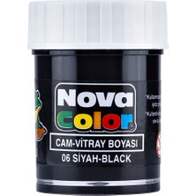 Mbb E-Ticaret Nova Color Cam Boyası Siyah Su Bazlı NC-154-(***9 Adet***)