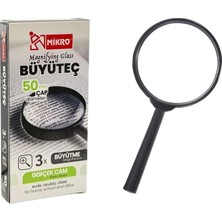 Mbb E-Ticaret Mikro MFG-7243-50 Büyüteç 50MM Gerçek Cam Magnıfyıng Glass-(***9 Adet***)
