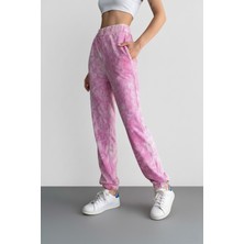 New Boudoir Pembe Pamuklu Yıkamalı Kadın Kumaş Pantolon