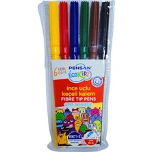 Mbb E-Ticaret Pensan Kidz 6 Renk Ince Uçlu Keçeli Kalem 5000-(***12 Adet***)