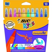 Mbb E-Ticaret Bic Vısa 10 Lu Fırça Uçlu Keçeli Kalem 8289641