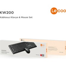 Mbb E-Ticaret Lecoo KW200 Siyah Kablosuz Klavye & Mouse Set