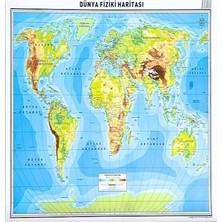 Mbb E-Ticaret Odak Dünya Haritası Fiziki-Siyasi 50X70 5'li