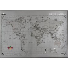 Mbb E-Ticaret Gürbüz 22001 Kazınabilir Dünya Haritası 35X50-(***6 Adet***)
