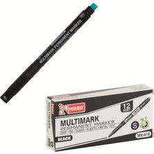 Mbb E-Ticaret Mikro MK-419 S Siyah Permanent Kalem-(***6 Adet***)