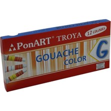 Mbb E-Ticaret Ponart 12 Renk Guaj Boya Tüp PKTO-G1212