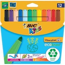 mbb e-ticaret bic vısacolor 12 li xl eko jumbo keçeli kalem 8922233 (özel )