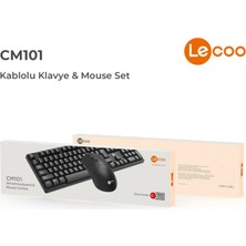 Mbb E-Ticaret Lecoo CM101 Siyah Kablolu Klavye & Mouse Set