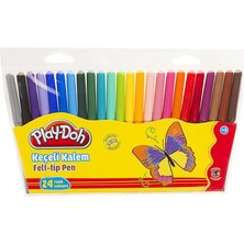 Mbb E-Ticaret Play-Doh 24 Renk Keçeli Kalem 2 mm (Pvc)