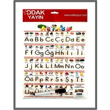 Mbb E-Ticaret Odak A4 Kalemli Alfabe Yazı Çalışma Kartı-(***6 Adet***)