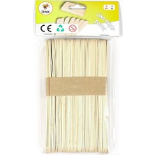Mbb E-Ticaret Lıno RBZ-030 Ahşap Çubuk Naturel Geniş 15 cm 50 Li-(***1 Adet***)