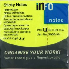 Mbb E-Ticaret Info Notes 50X50 Sarı Mini Postit 240 Yp. 771457