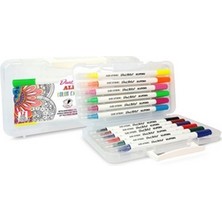 Mbb E-Ticaret Alpıno AR-000186 Dual Artıst Keçeli Kalem 12 Renk Çift Yönlü