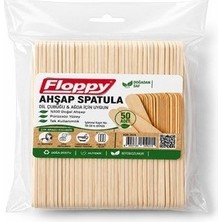 Mbb E-Ticaret Floppy Ahşap Naturel Dil Çubuğu 50'li Paket >-(***9 Adet***)