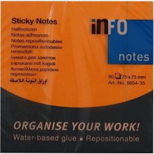 Mbb E-Ticaret Info Notes 75X75 Fosforlu Turuncu Postit 80 Yp 565435-(***12 Adet***)