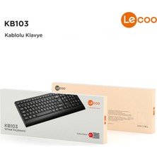 Mbb E-Ticaret Lecoo KB103 Siyah Kablolu Q Klavye