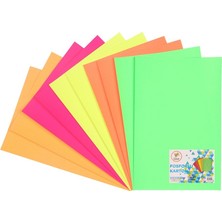 Mbb E-Ticaret Lıno 20X30 Fosforlu Fon Kartonu 5 Renk 10 Lu PP-0151-(***3 Adet***)