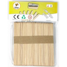 Mbb E-Ticaret Lıno RBZ-032 Ahşap Naturel Çubuk Dar 11 cm 50 Li-(***6 Adet***)