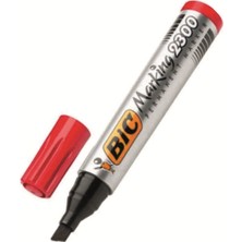 Mbb E-Ticaret Bic 2300 Kırmızı Permanent Kalem Kesik Uç-(***6 Adet***)
